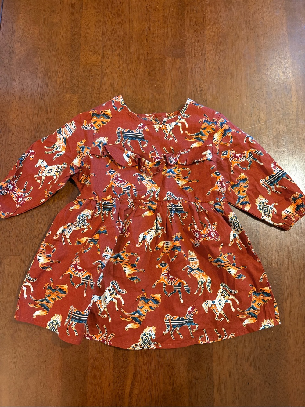 Toddler girls western horse top